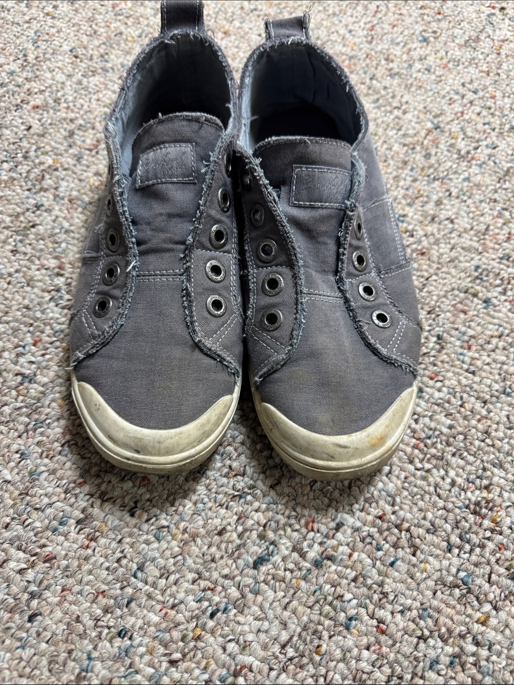 Blowfish Gray Canvas Slip-On Sneakers